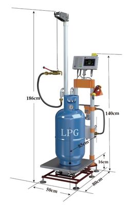 Halb automatische drahtlose Zylinder-Füllmaschine des Flüssiggas-180kg