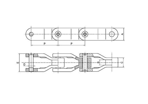 Lpg-Rollen-legierter Stahl-Zylinder-Förderkette