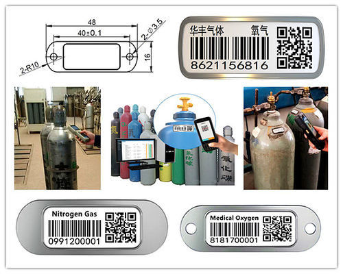 UV-Beständigkeits-industrieller Zylinder-Barcode für die Spurhaltung des Managements