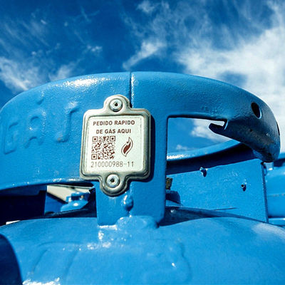Asphaltieren Sie die Spurhaltung des LPG-Zylinder-Barcodes etikettiert vertikalen QR-Aufkleber