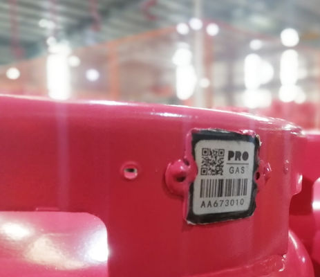 Stahlglasur-QR Code-Gasflasche etikettiert Korrosionsbeständigkeit