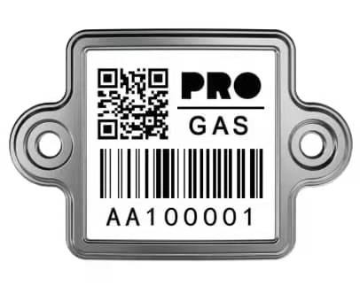 Ein 800 Grad-Widerstand LPG-Zylinder-Metallbarcode etikettieren das Antibrennen