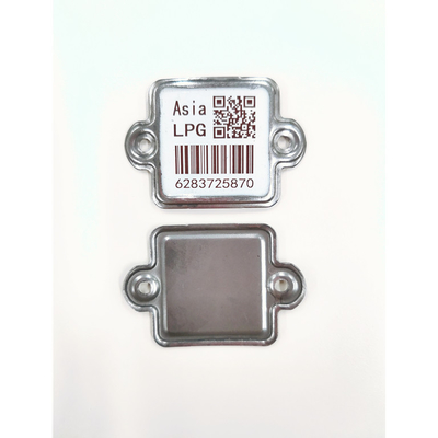 Metallkeramik-Spurhaltungstechnologie des LPG-Zylinder-Barcode-Aufkleber-54*37*1.2mm Barcoding