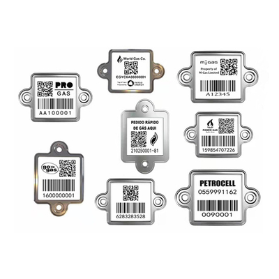 Asphaltieren Sie die Spurhaltung des LPG-Zylinder-Barcodes etikettiert vertikalen QR-Aufkleber