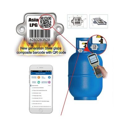 Zylinder-Barcode-Umbau hoher tempreture 800℃ Widerstand Anti-UV für die Spurhaltung von LPG-Zylinder