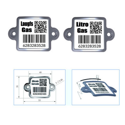 Weißer Barcode LPG-Zylinder der Basis-UID QR, der für bewegliche APP aufspürt