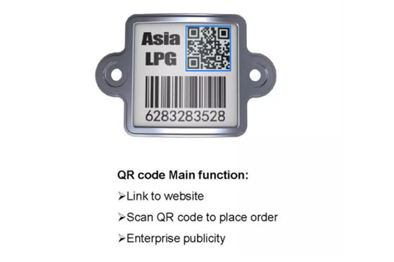 Lpg-Zylinder-Barcode-Aufkleber-QR Code-Verbindung zur Website einzigartiges Indentity 20 Jahre draußen