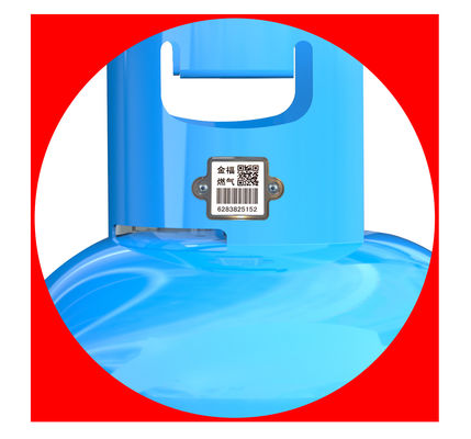 Der Verkaufskratzfestigkeit UID QR 304  heiße glasur-Gasflaschebarcodes Stahl