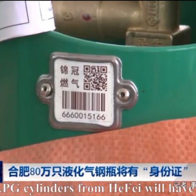 Zylinder-Strichkode-Aufkleber-Digital Indentity Xiangkang LPG Scan-Bendable Anti-UVex-sicheres