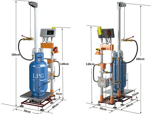 Karussell automatische LPG-Zylinder-Füllungs-Skala für Spurhaltungsdaten
