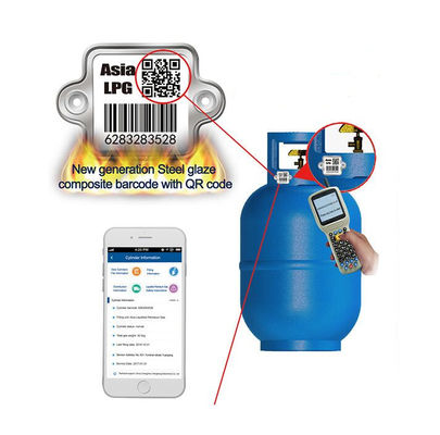 Wasserdichter Kratzfestigkeits-Zylinder-Barcode für die Spurhaltung von LPG-Flasche